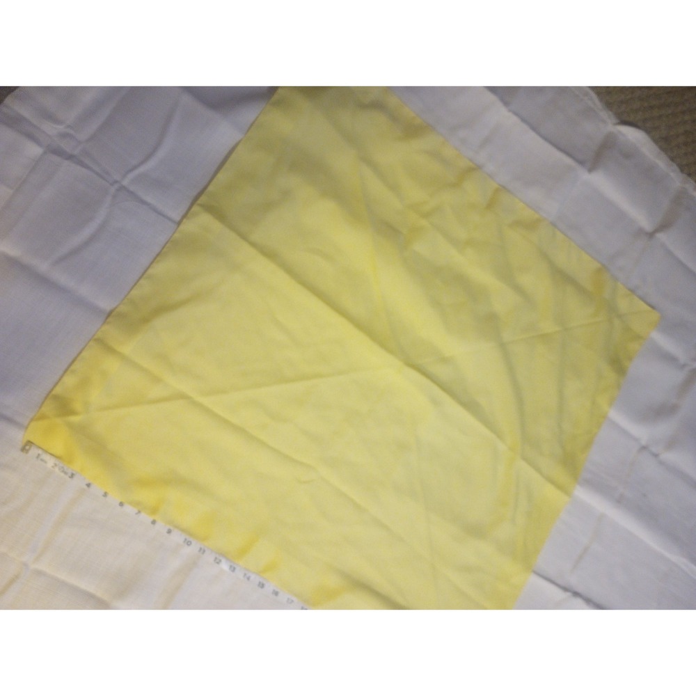 Canary Yellow‎ Square Scarf With Border Unbranded 30x29